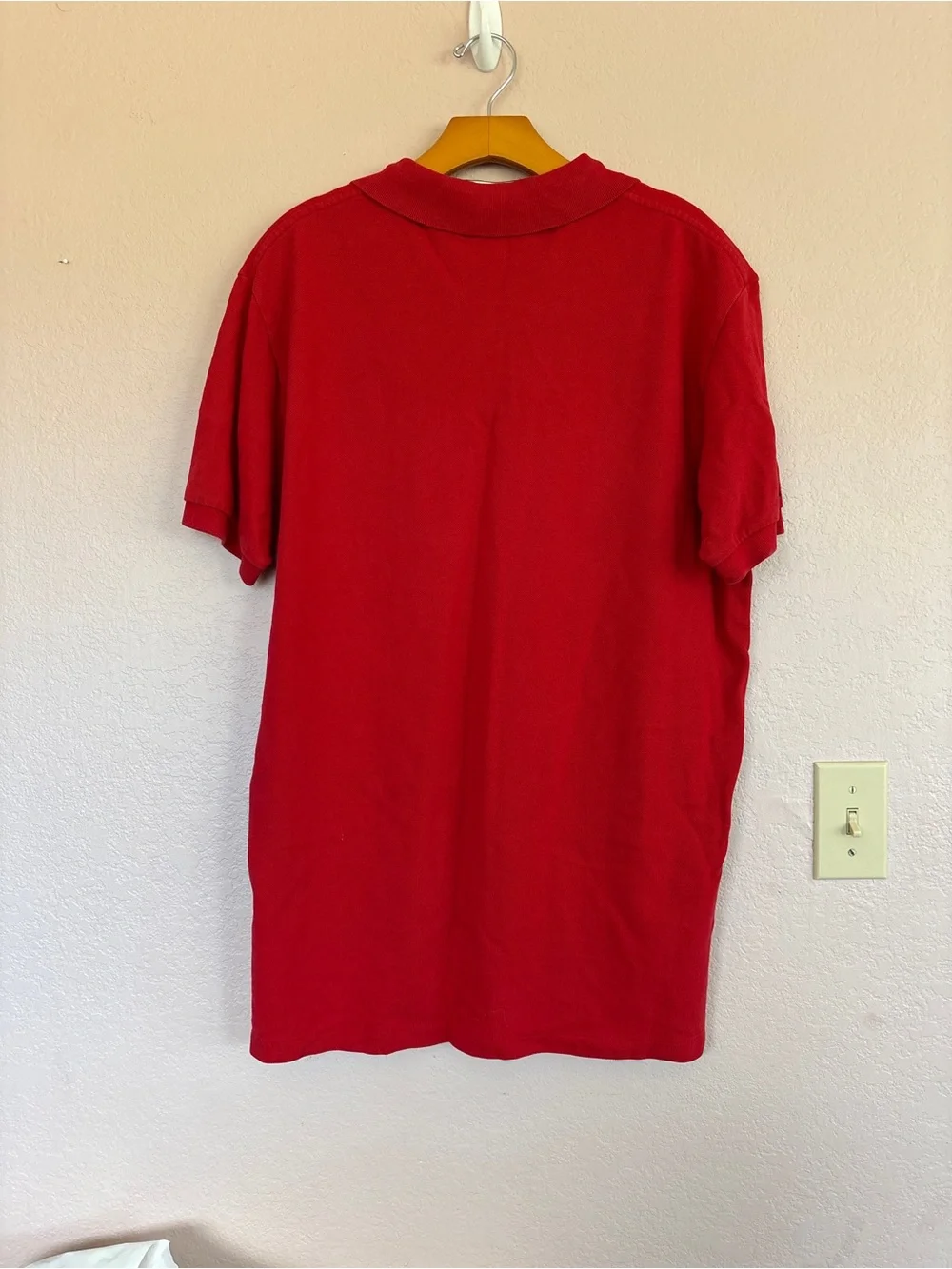 Ralph Lauren Red Short-Sleeve Polo with Embroidered Bear size L